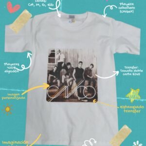 Playera Unisex - Transfer Imagen Doble Carta