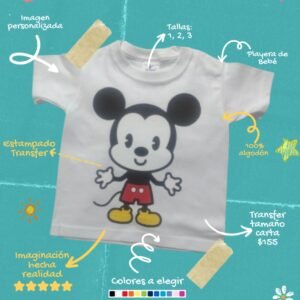 Playera Bebe - Transfer Imagen Carta