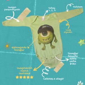 Mameluco Bebe - Transfer Imagen Doble Carta