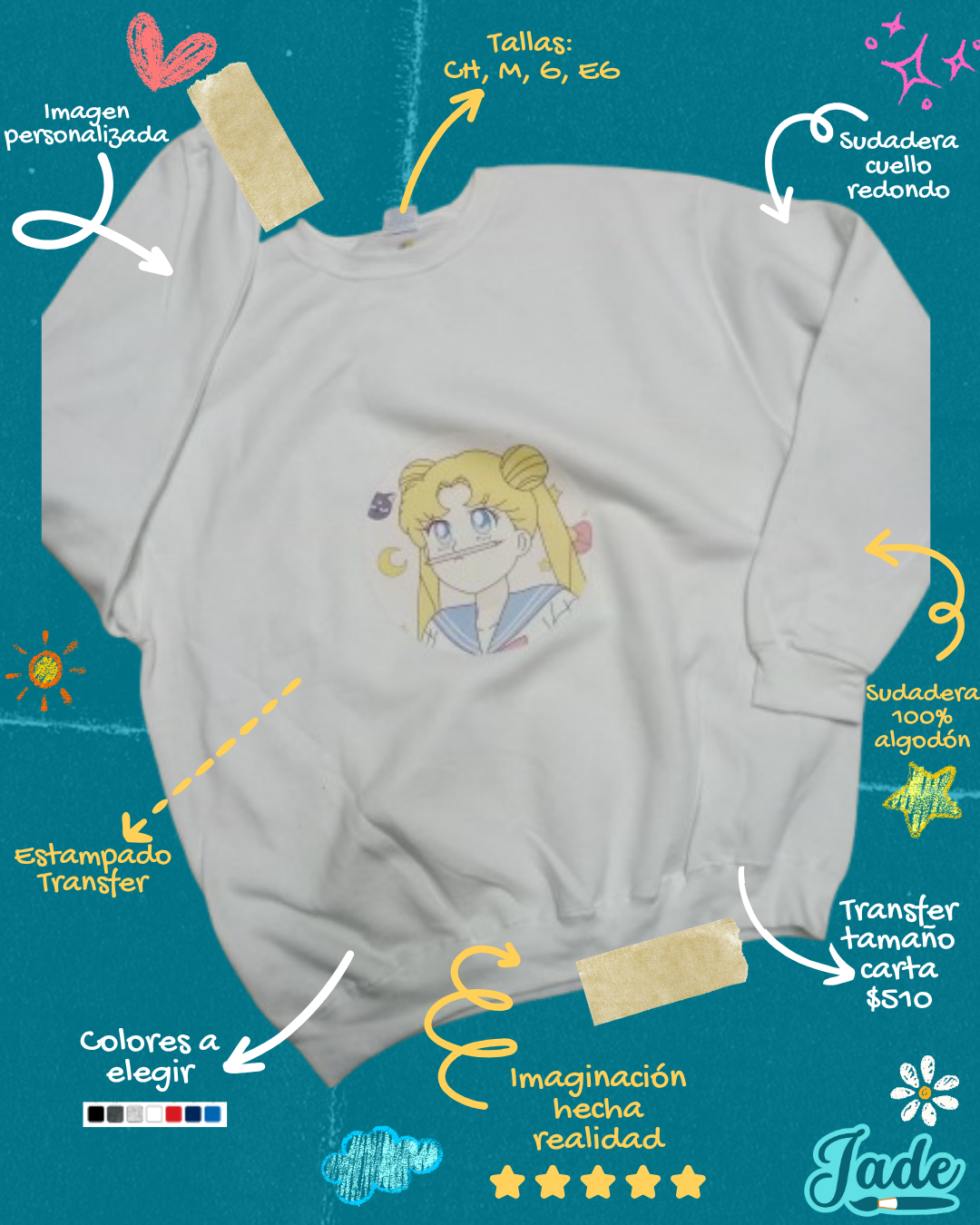 Sudadera Unisex - Transfer Imagen Carta